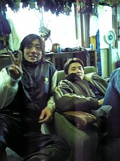 控え室で